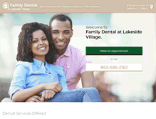 Tablet Screenshot of lakesidevillagedentist.com